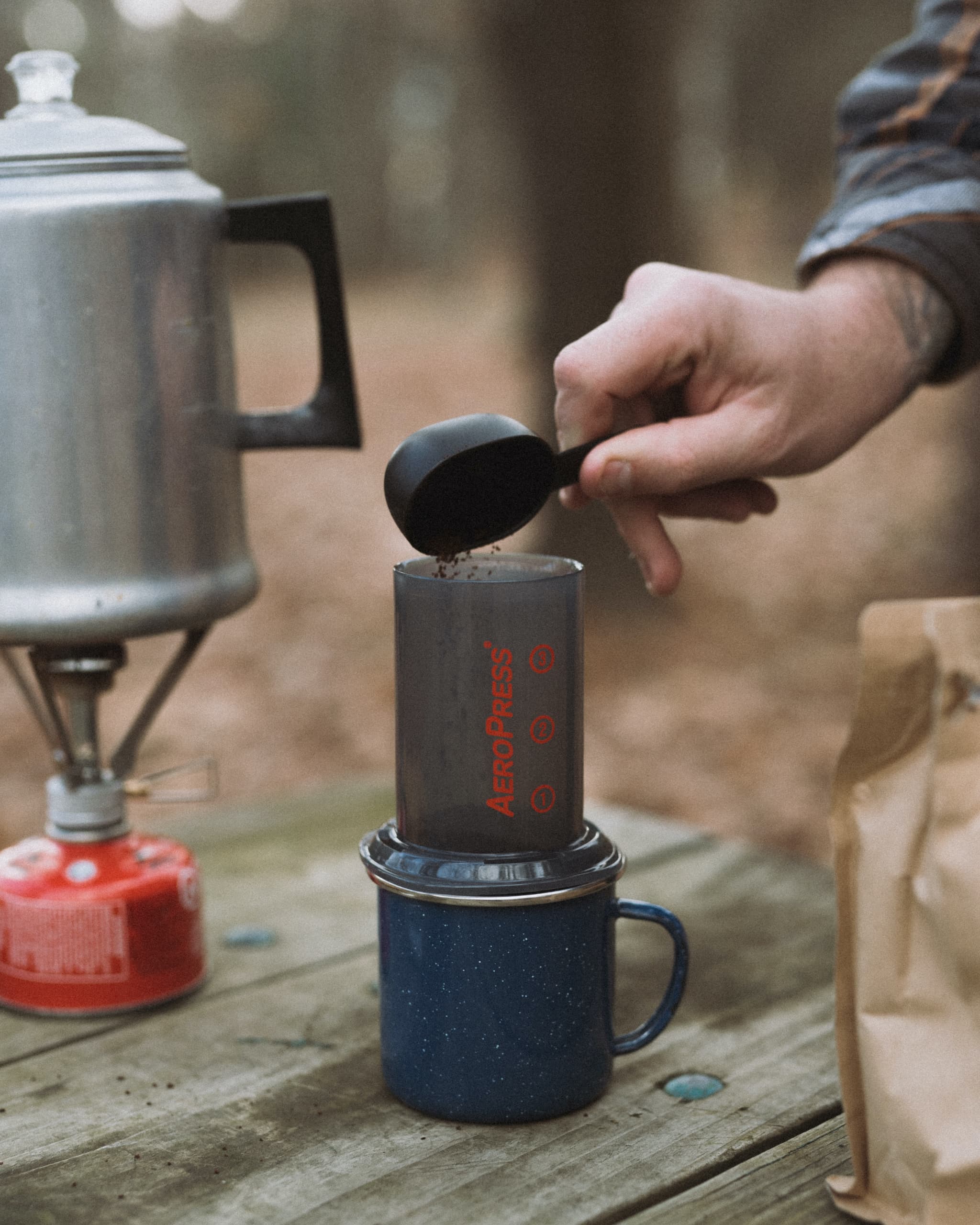 How to Use the AeroPress to Brew Outdoor Coffee Backwoods Grind